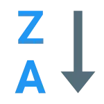 Alphabetical Sorting Za SVG Icon